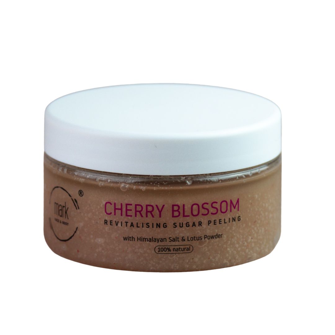 MARK sugar scrub Cherry Blossom - s lotosovým púdrom